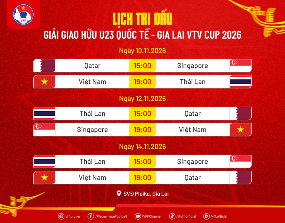 Xem trực tiếp bóng đá các trận đấu của ĐT Việt Nam và U23 Việt Nam trong tháng 11/2026 ở đâu? - Ảnh 2.