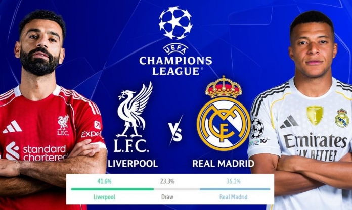 Siêu máy tính dự đoán bất ngờ trận Liverpool vs Real Madrid