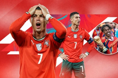 Ronaldo was mocked during Spain's World Cup victory celebration.