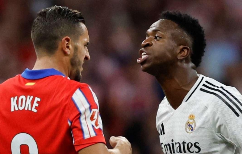 Vinicius clashes verbally with Koke in the Madrid derby