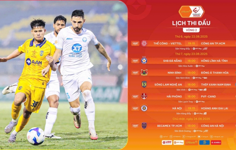 Before Round 2 of the V-League: Intense moments across all stadiums, which matches will involve VAR?