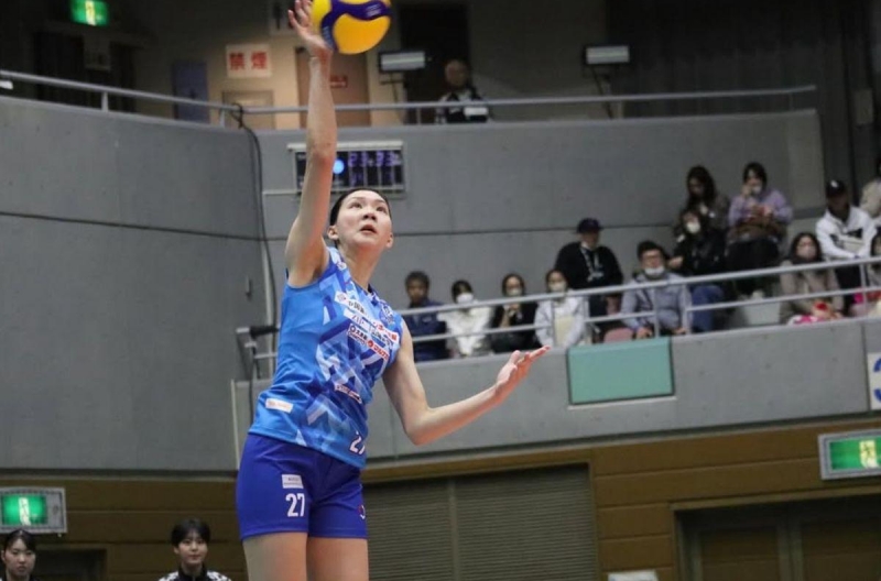 Middle blocker Bích Thủy shines in her second match in Japan