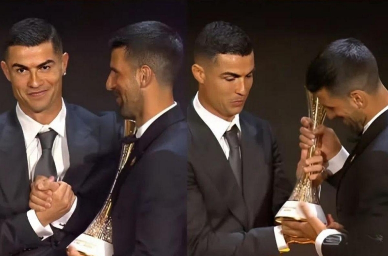 'GOAT' awarding 'GOAT' moment at Globe Soccer 2025