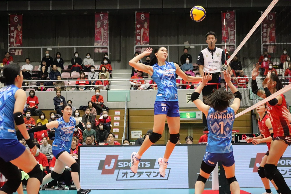Bích Thủy đang trải qua mùa giải rất thành công ở CLB Okayama Seagulls