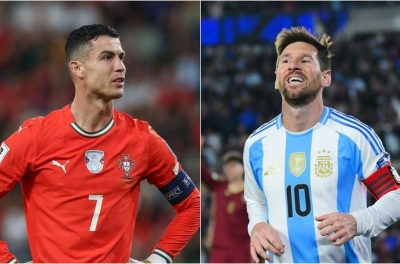 Ronaldo and Messi collaborate together for the second time in history.