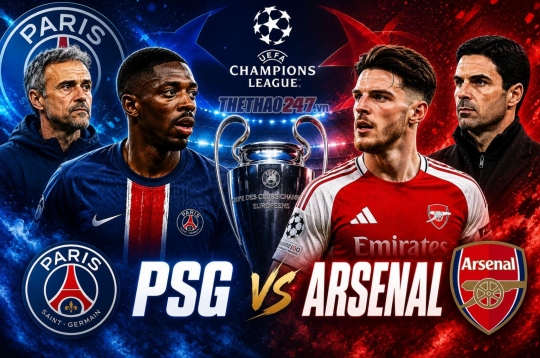 即時足球直播 PSG 對 Arsenal，今晚 23:00 5月30日