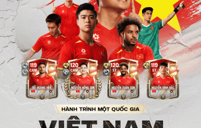 The legend of Hong Son officially debuts in FC Mobile VN with an OVR of up to 120 in the ANS: Vietnam card season