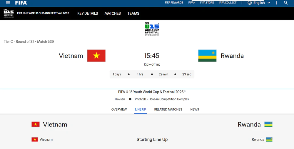 U15 Việt Nam xác định đối thủ ở vòng phân hạng tại U15 World Cup - Ảnh 1. U15 Việt Nam xác định đối thủ ở vòng phân hạng tại U15 World Cup - Ảnh 1.