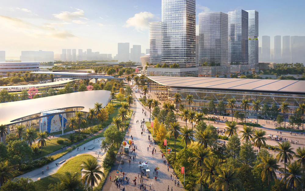 Một góc Khu liên hợp thể dục thể thao quốc gia Rạch Chiếc - Ảnh: Populous/Dezeen Một góc Khu liên hợp thể dục thể thao quốc gia Rạch Chiếc - Ảnh: Populous/Dezeen