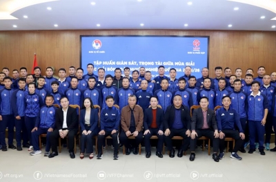 Closing Ceremony of the Mid-Season Training for Supervisors and Referees of the 2025/26 National Professional Football League