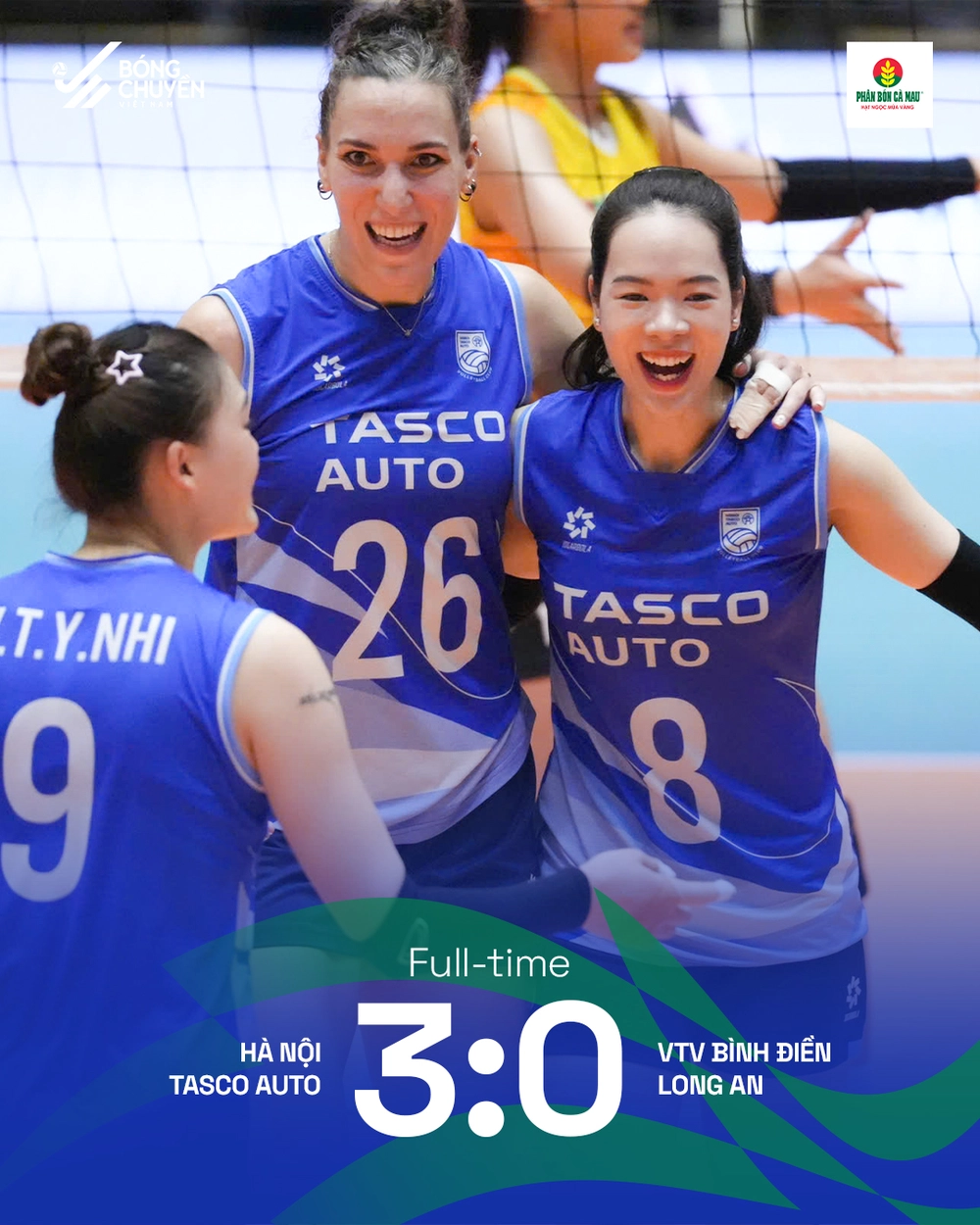 ĐKVĐ VTV Bình Điền Long An gục ngã trước sức mạnh tuyệt đối của Hà Nội Tasco - Ảnh 1. ĐKVĐ VTV Bình Điền Long An gục ngã trước sức mạnh tuyệt đối của Hà Nội Tasco - Ảnh 1.