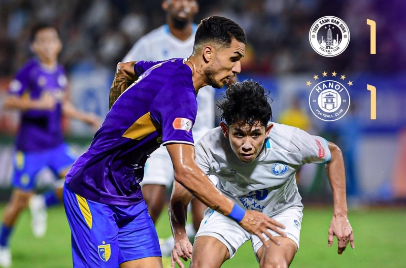 Hoang Hen’s performance was lackluster, Hanoi had to settle for a draw against Nam Dinh