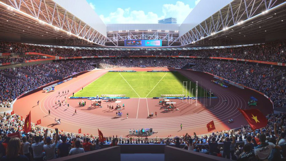 Sân vận động được thiết kế để tổ chức "90% các môn thể thao Olympic" - Ảnh: Populous/Dezeen Sân vận động được thiết kế để tổ chức "90% các môn thể thao Olympic" - Ảnh: Populous/Dezeen