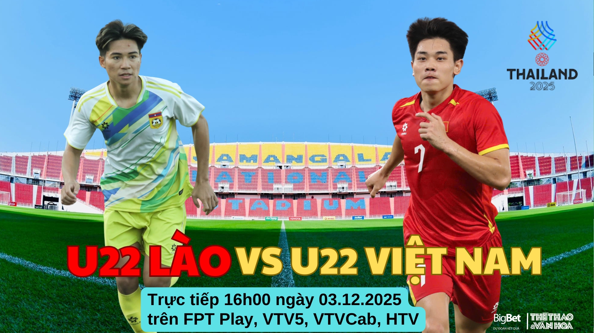 Nhận định, soi tỷ lệ U22 Lào vs U22 Việt Nam 16h00 ngày 3/12, bảng B SEA Games 2025 