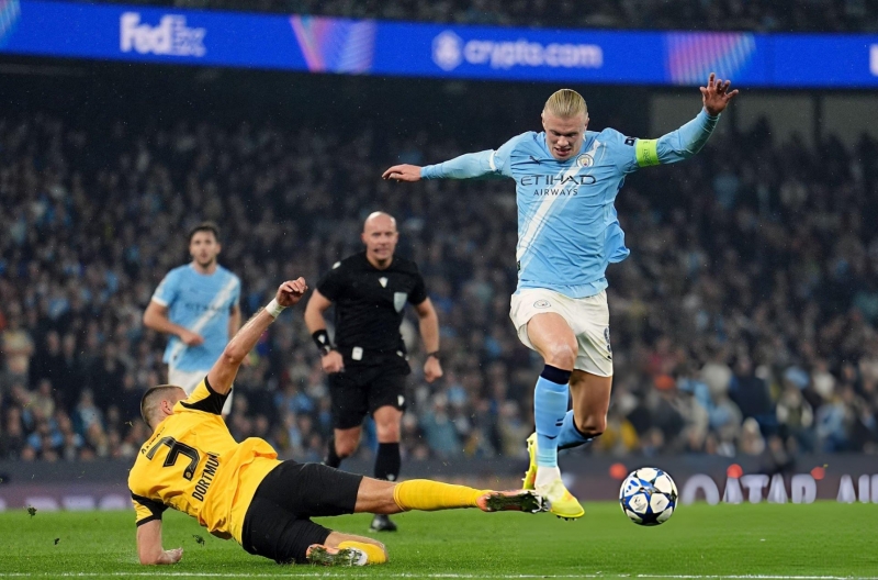 Haaland scores as Man City thrash Dortmund in the Champions League