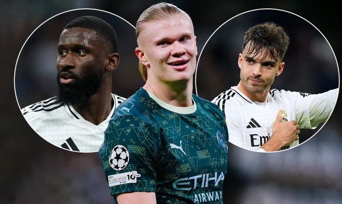 Haaland 'cà khịa' cặp trung vệ của Real Madrid