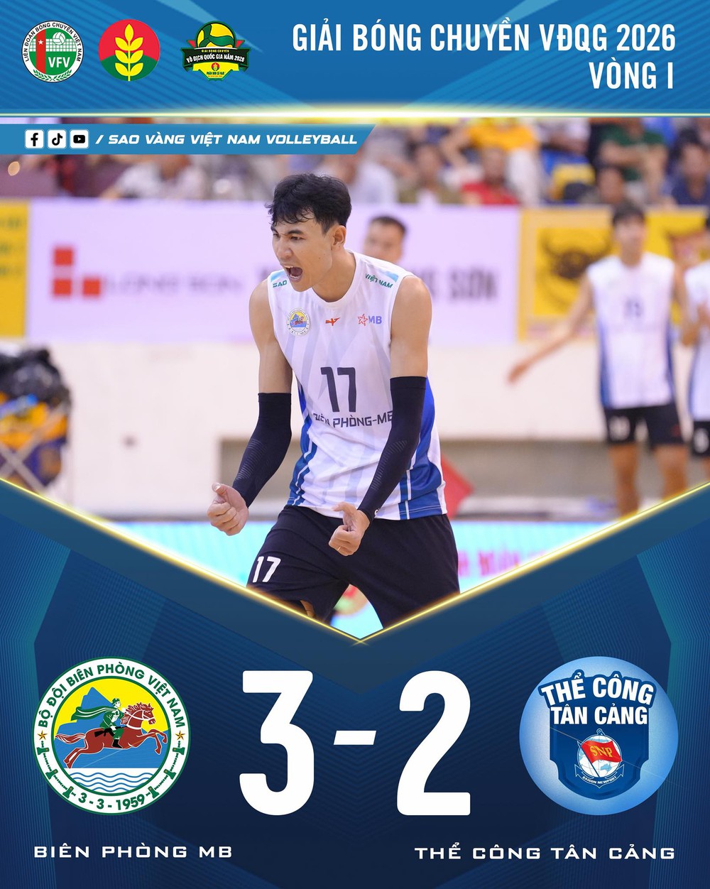 Biên Phòng MB thắng nghẹt thở Thể Công Tân Cảng, duy trì mạch bất bại tại Giải bóng chuyền VĐQG 2026  - Ảnh 1.