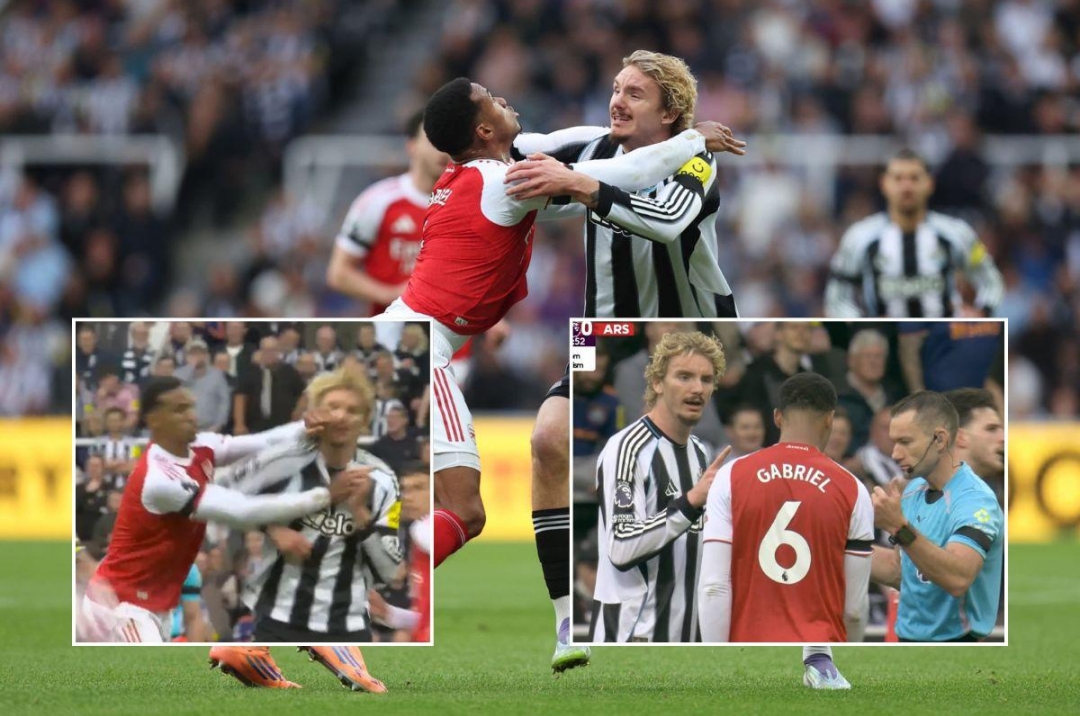 Newcastle furious after an elbow that benefited Arsenal