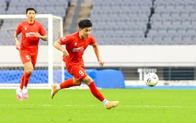 The Vietnam national team is eager to face Myanmar in Thai Nguyen