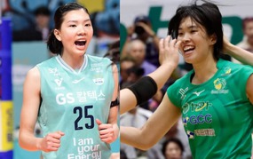 For the first time in history, two Vietnamese female volleyball players face off in a Japanese tournament.
