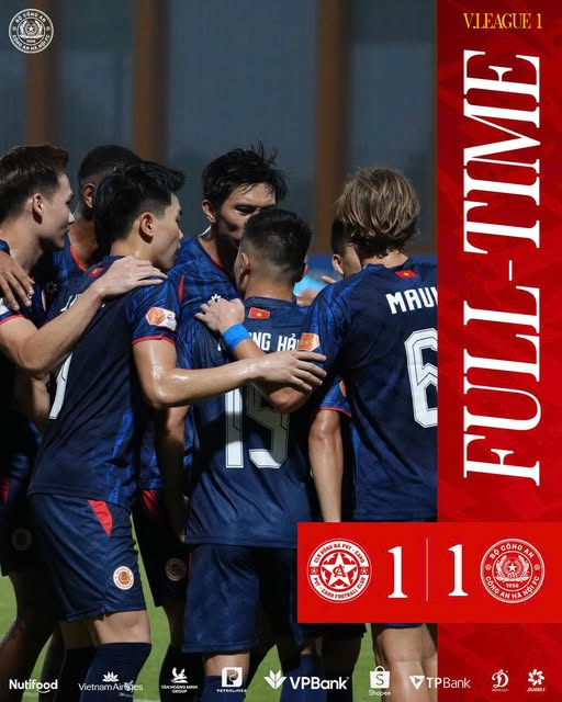 CAHN bị PVF CAND cầm hòa 1-1 ở vòng 18 V-League