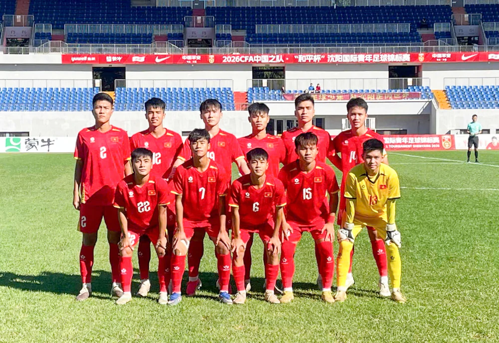 U16 Việt Nam trắng tay trước Kyrgyzstan, khép lại giải giao hữu tại Trung Quốc - Ảnh 1. U16 Việt Nam trắng tay trước Kyrgyzstan, khép lại giải giao hữu tại Trung Quốc - Ảnh 1.