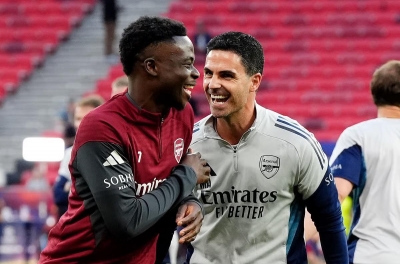 Saka pours cold water on PSG's advantage ahead of the Champions League final