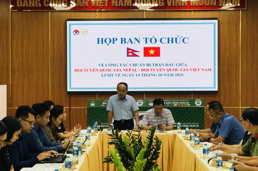 Deployment of preparations for the Vietnam national team’s match against Nepal