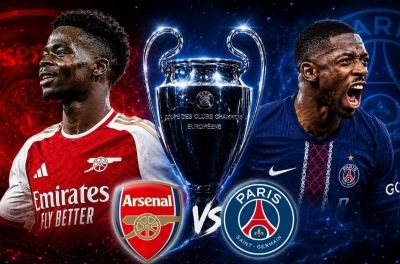 When is the C1 final match between PSG and Arsenal scheduled?