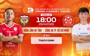 Live streaming link for Hong Linh Ha Tinh vs Cong An TP.HCM football match at 18:00 today, V-League round 20