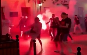 Arsenal and PSG fans brawl ahead of Champions League final