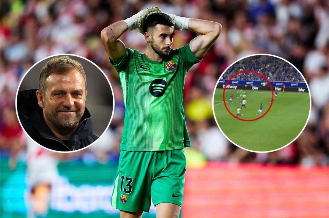 Coach Flick cleverly responds to Barca goalkeeper&#39;s mistake