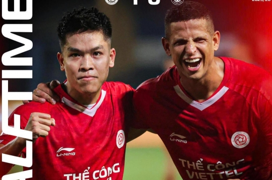 Viettel defeats Hanoi, climbs to 2nd place in V-League standings