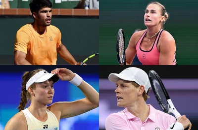 Identify the players who have reached the quarterfinals of Indian Wells 2026