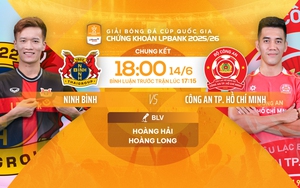 Live football link for Ninh Bình vs Công An TPHCM at 18:00 today, National Cup final