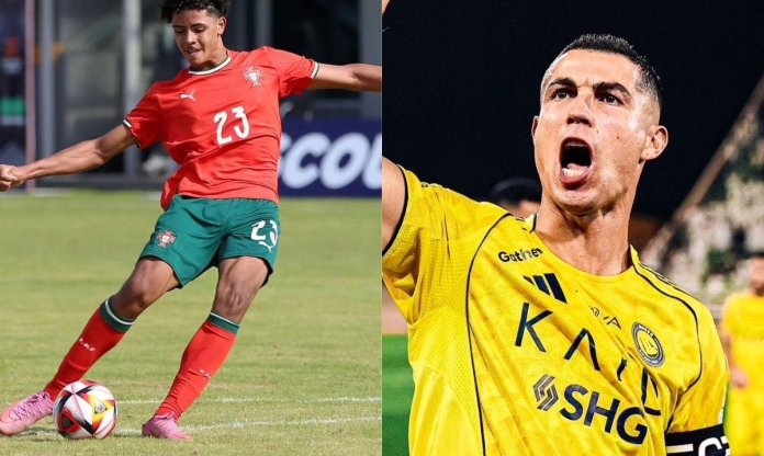 CẢM XÚC: Cha con Ronaldo ghi bàn trong cùng 1 ngày