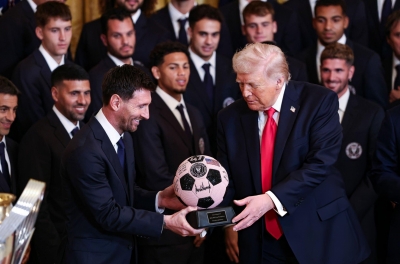 Messi was honored by President Donald Trump at the White House
