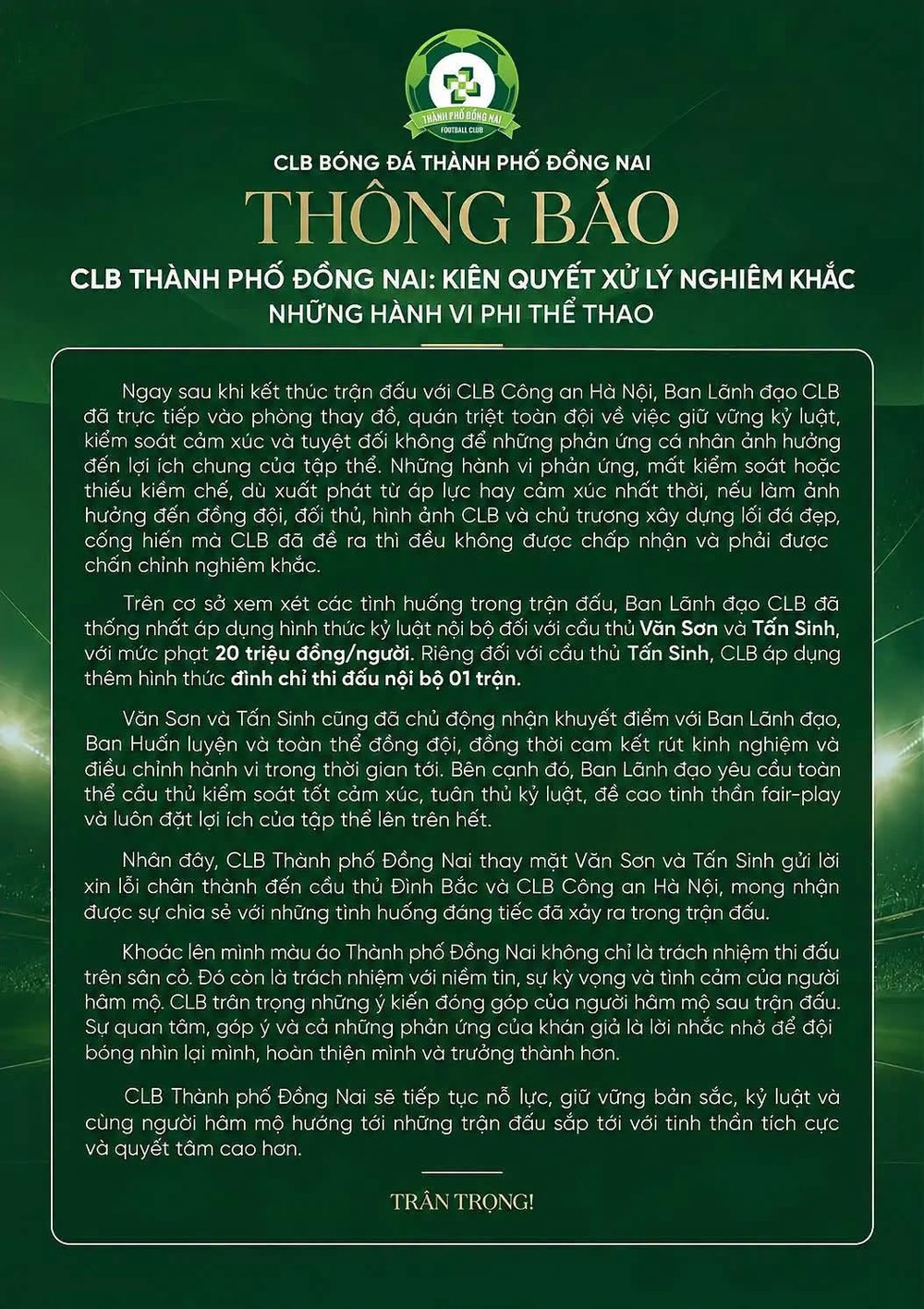 Phạm lỗi thô bạo với Đình Bắc, cựu cầu thủ U23 Việt Nam bị kỷ luật nội bộ - Ảnh 3. Phạm lỗi thô bạo với Đình Bắc, cựu cầu thủ U23 Việt Nam bị kỷ luật nội bộ - Ảnh 3.
