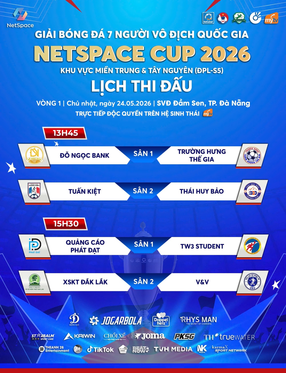 Khởi tranh Giải bóng đá 7 người Vô địch Quốc gia NetSpace Cup 2026 khu vực miền Trung – Tây Nguyên - Ảnh 2.