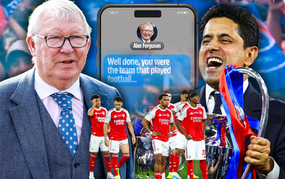 Sir Alex Ferguson sent a message praising PSG as "the team that truly plays football."