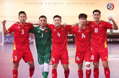 Vietnam National Team wins a thrilling 5-4 against Kuwait at the AFC Futsal Championship