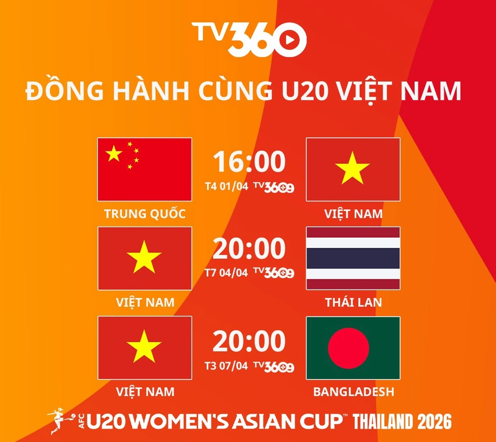 Xem trực tiếp bóng đá U20 nữ châu Á 2026 ở đâu? VTV có trực tiếp U20 nữ châu Á 2026 ? - Ảnh 1.