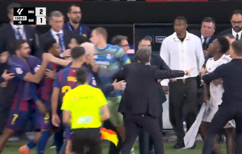 Real và Barca xô xát cực căng, Vinicius không thể vắng mặt 729205