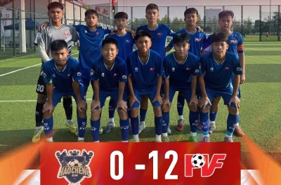 The Vietnamese team won overwhelmingly against the Chinese representative 12-0 in an international tournament.