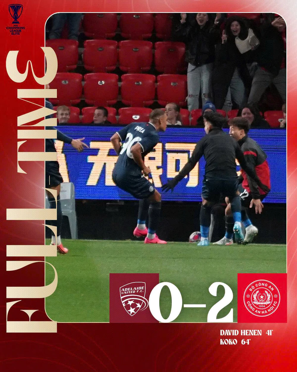 Công an Hà Nội (CAHN) giành quyền tham dự AFC Champions League Elite 2026-2027. Ảnh: CAHN FC Công an Hà Nội (CAHN) giành quyền tham dự AFC Champions League Elite 2026-2027. Ảnh: CAHN FC