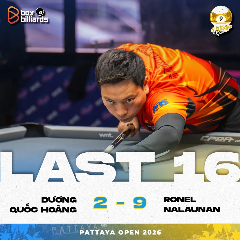 Dương Quốc Hoàng dừng bước ở vòng Last 16 giải Pattaya Open - Ảnh 1.