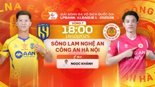 Live stream link for the football match SLNA vs CAHN at 18:00 today, V-League round 7