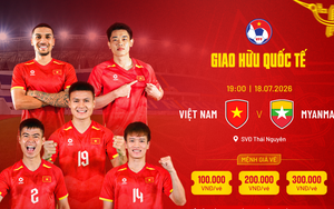 Tickets for the Vietnam-Myanmar friendly match are available in three price categories.