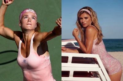 Tennis beauty shifts career to become lingerie model, officially ties the knot