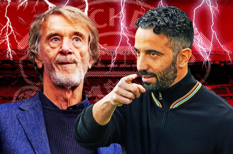 Does Sir Jim Ratcliffe defend or increase pressure on Ruben Amorim?